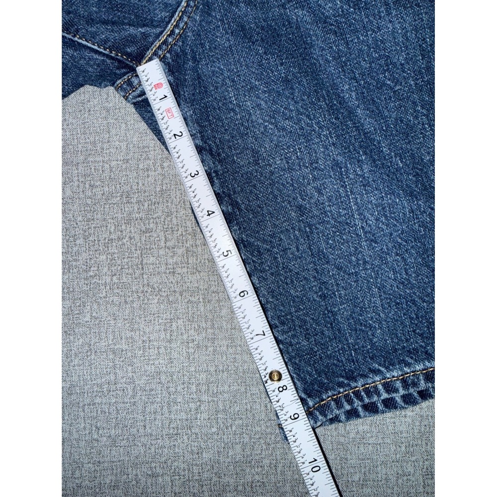 Levis Levi 34 550 Relaxed Fit Denim Shorts Blue Medium Wash Vintage Style Jorts - Picture 9 of 13
